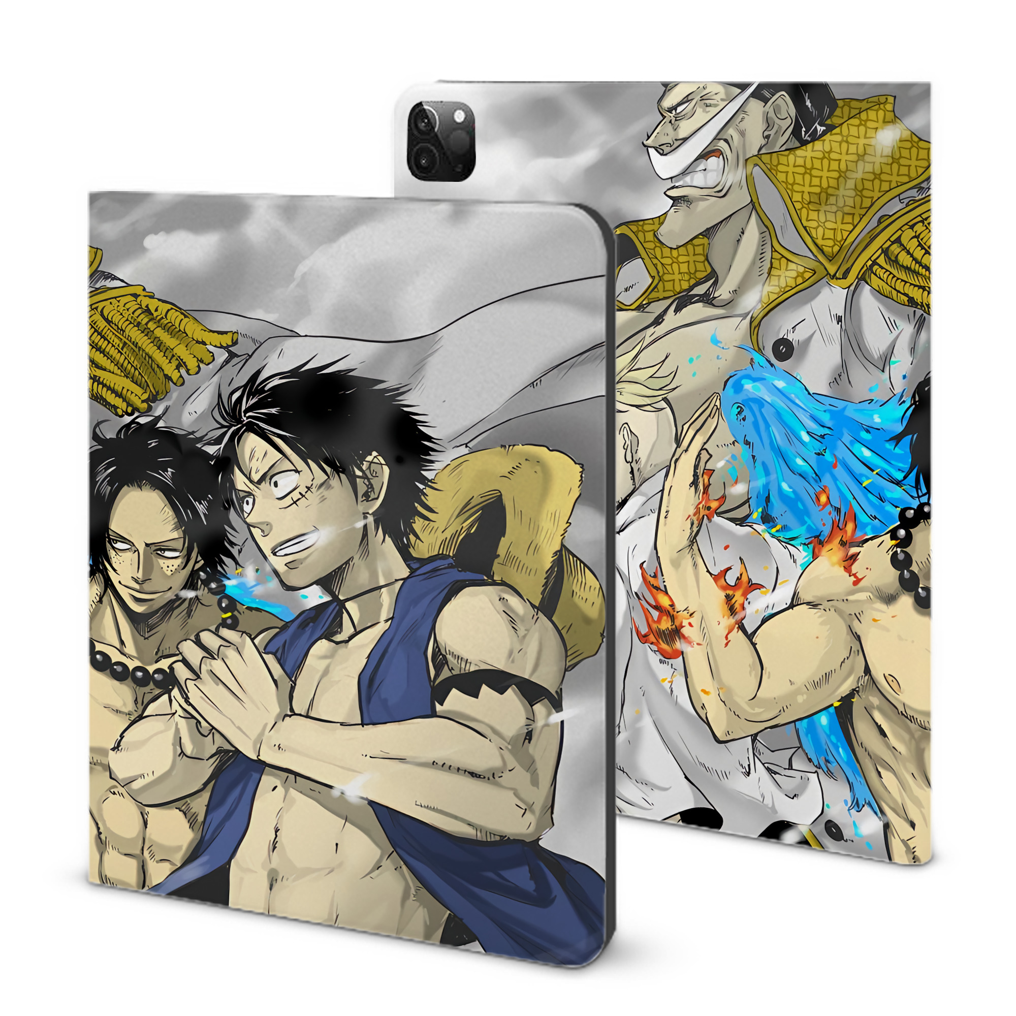 （画像用） ワンピース ONE PIECE IPadケース ペンホルダー付き ブックスタイルデザイン